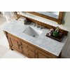 James Martin Vanities Brookfield 60in Single Vanity, Country Oak w/ 3 CM Carrara Marble Top 147-114-5371-3CAR